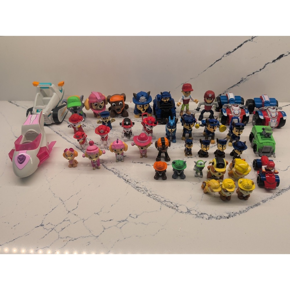 Paw Patrol Lot 27 Figures 4 Vehicles Plus More